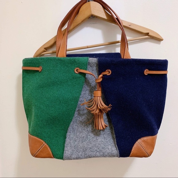 kate spade Handbags - Kate Spade Wool Blend Color Block Tote Bag